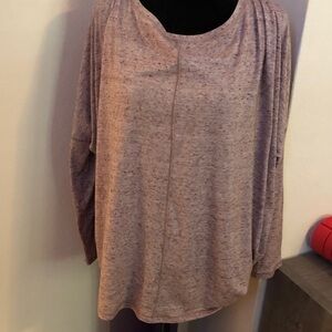 Athleta Heathered Mauve Long Sleeve Top